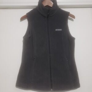 Columbia Vest Womens M Fleece Grey Sportswear Full Zip Zipper‎ Pockets
